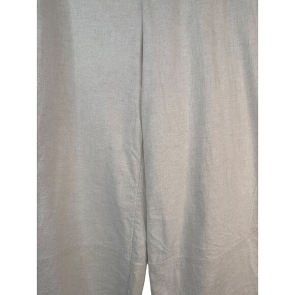 Banana Republic Wide Leg S Cropped Linen Blend Pants Soft Neutral Comfortable - Picture 11 of 16